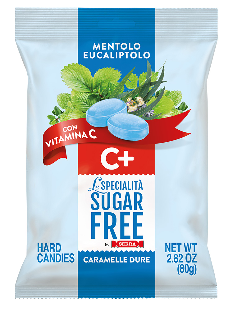 Sugar free candies<br>Menthol Eucalyptus<br>with Vitamin C